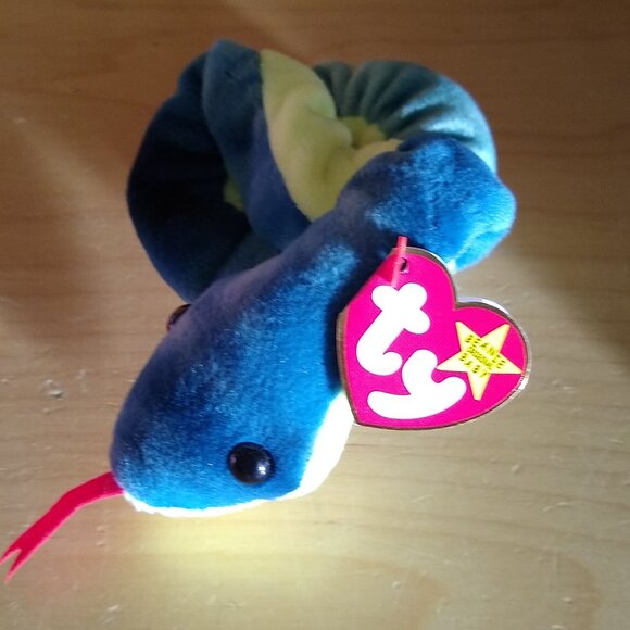 Ty Beanie Babies Hissy the Snake 1997 with tag Vintage - Picture 1 of 3